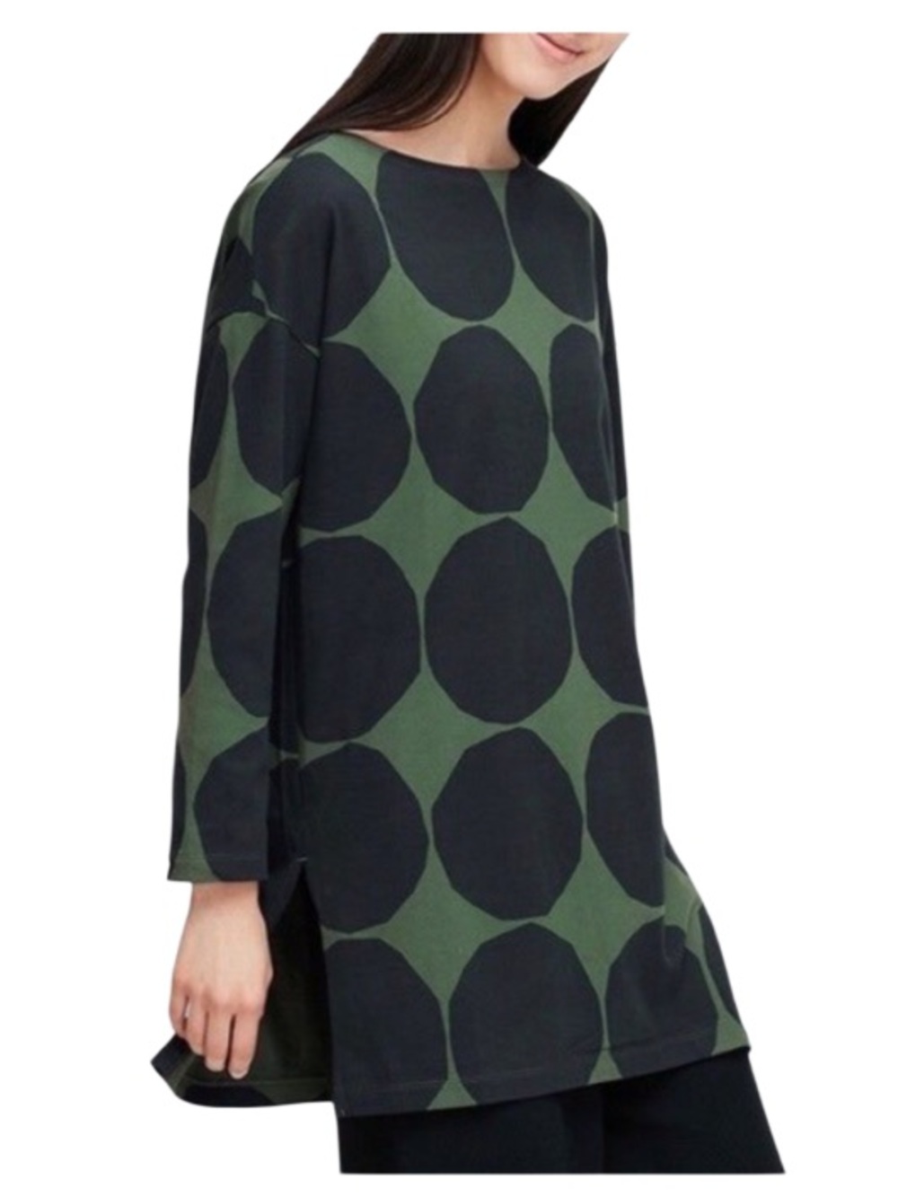 Marimekko Uniqlo Kivet Print Cotton Tunic Tshirt